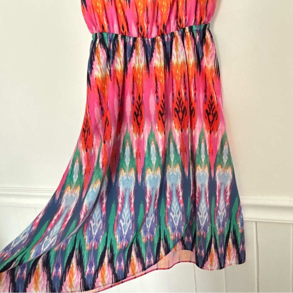 Athleta Martinique Ikat Colorful Midi Dress Size XXS 2XS/XS *K3 - Picture 4 of 15